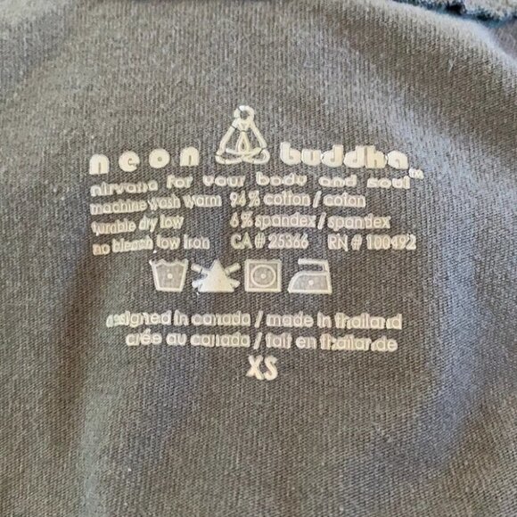 𝅺NEON Buddha 100 % cotton grey shirt tunic - Picture 4 of 5